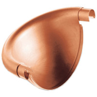 Kupfer Rinnenboden in Kugelform mit An- schlusstift, 5-teilig