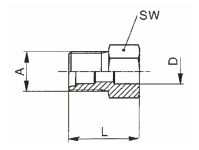 Lötstutzen f. O-Ring Ausführung LSV 3/4"UNFx12mm