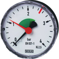 Manometer 1/4"x63 mm, hinten 0-4 bar