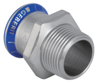 MAPRESS Uebergangsstueck aus Edelstahl mit AG, 18 mm x 1/2", Nr. 31704