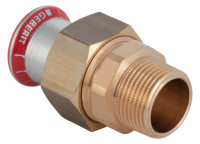 MAPRESS Verschraubung aus C-Stahl mit AG, 15 mm x 1/2", Nr. 25330