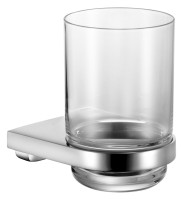 MOLL Glashalter mit Echtkristall-Glas Nr. 12750, verchromt