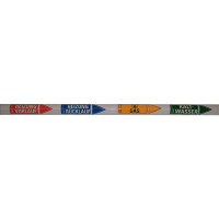 MONTY Hinweisaufkleber "Heizung-Vorlauf" rot, Nr. 45203, Roehrchen a 20 Etiketten