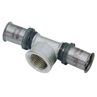 MULTITUBO Press-T-Stueck mit IG 32 mm x 1/2" x 32 mm