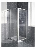 NOVA Seitenteil 70 x 185 cm, silber/Kunststoffglas