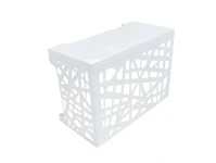 Novaer Sichtschutz Gehäuse Lasercut Weiß Größe M