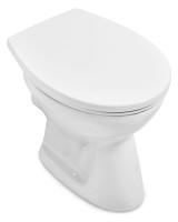 O.NOVO Tiefspuel-WC, bodenstehend, Abgang waagrecht, spuelrandlos, weiss
