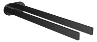 OPTIMA L 1.2 Handtuchhalter, starr, 390 mm, 2-armig, schwarz-matt