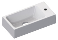 OPTIMA L 1.2 Handwaschbecken 50 x 25 cm, 1 Hahnl., o.Ueberlauf, weiss, OPTIMA-Cle
