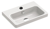 OPTIMA L 1.2 Handwaschbecken 50 x 35 cm, 1 Hahnl.durchgest., weiss, OPTIMA-Clean+