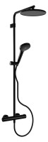 OPTIMA L 2.2 Duschsystem rund mit Therm. mit KBR 250mm, HBR 3-Strahl,schwarz matt