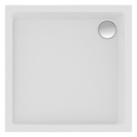 OPTIMA L Acryl-Brausewanne, 100 x 100 x 2,5 cm, weiss