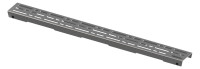 OPTIMA L Designrost, gerade, 80 cm, zu Duschrinne, Edelstahl poliert