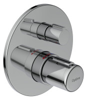 OPTIMA L Farbset f. UP- Brause-Thermost. mit Absperrung, verchromt