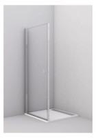 OPTIMA L Fluegeltuer 1-tlg. 800x2000mm,ESG klar O-Clean,sil. hochgl.