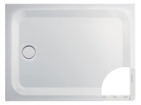 OPTIMA L Stahl Brausewanne, 140 x 90 cm SF 3,5cm, weiss, m. WTR