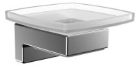 OPTIMA P Seifenhalter Glasteil satiniert, verchromt