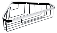 OPTIMA S 1.2 Eck-Schwammkorb m. direkter Wandbefestigung, verchromt