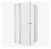 OPTIMA S 1.2 Eckeinst. Pendelt. 2-tlg. 800x1900mm ESG transparent,Alusilber