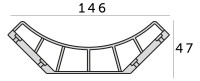 OPTIMA S 1.2 Eckkonsole fuer U-Kabine silbermatt, seit 08/14
