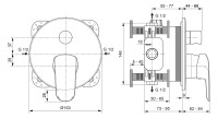 OPTIMA S 1.2 Farbset f. UP-Badebatterie mit Eigensicherung, verchromt