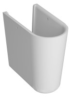 OPTIMA S 1.2 Halbsaeule fuer Waschtisch 55/60/65cm,inkl.Bef.,Hygieneglasur,weiss