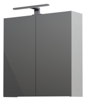 OPTIMA S 1.2 LED Spiegelschrank 60 cm, 2 Spiegeltueren, weiss