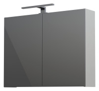 OPTIMA S 1.2 LED Spiegelschrank 80 cm, 2 Spiegeltueren, weiss