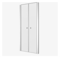 OPTIMA S 1.2 Pendeltuer 2-tlg. 800x1900mm KGL Tropf.trans,Alusilber