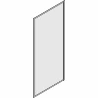 OPTIMA S 1.2 Seitenwand Sondermass 600 - 1100 mm, KGL Tropf.trans,Alusilber