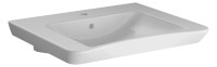 OPTIMA S 1.2 Waschtisch 65 cm, barr.frei unterfahrb. m.HL u.UL, Hygienegl., weiss