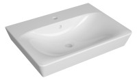 OPTIMA S 1.2 Waschtisch eckig 65 x 48 cm unterbaufaehig, Hygieneglasur, weiss