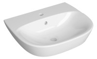 OPTIMA S 1.2 Waschtisch rund 55 x 45 cm, Hygieneglasur, weiss