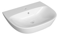 OPTIMA S 1.2 Waschtisch rund 60 x 48 cm, Hygieneglasur, weiss