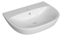 OPTIMA S 1.2 Waschtisch rund 65 x 48 cm, Hygieneglasur weiss