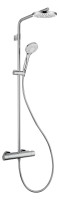 OPTIMA S Duschsystem mit Standard Thermostat, Brausest. kuerzbar,verchromt