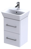 OPTIMA S Waschtischunterschrank 45 cm zu Optima S Keramik, 2 Auszuege, weiss