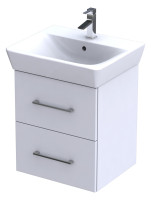 OPTIMA S Waschtischunterschrank 55 cm zu Optima S Keramik, 2 Auszuege, weiss