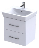 OPTIMA S Waschtischunterschrank 60 cm zu Optima S Keramik, 2 Auszuege, weiss