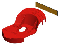 OPTIMA SV-Auflage PolyTop fuer Edelstahlrohr, 113-130 mm, (5 Stueck)