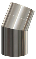 OPTIMA T 30 Grad-Bogen IronPoly DN80/125, Edelstahl blank