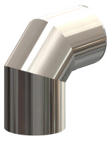 OPTIMA T 87 Grad-Bogen DN80/125 IronPoly Edelstahl blank