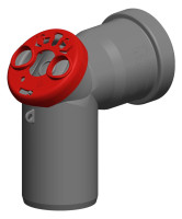 OPTIMA T 87 Grad-Kontroll-Bogen PolyTop DN60