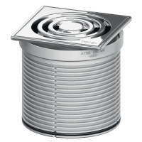 OPTIMA T Aufsatzstueck m.Rost(Edelstahl) 100 x 100 mm, zu Bodenablauf,Nr. 3660002