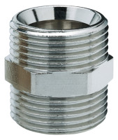 OPTIMA T Doppelnippel f.Klemmverschr. 3/4" x 3/4" Eurokonus,Messing vernickelt