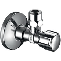 OPTIMA T Eckventil 1/2", selbstdichtend mit Schubrosette, verchromt