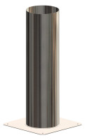 OPTIMA T Festbrennstoffzugerhoe. PolyTop Schornsteine 13,5 x 13,5cm / 14 x 14cm