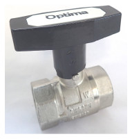 OPTIMA T Heizungskugelhahn Typ 680 1 1/2" IG/IG mit T-Griff, vernickelt