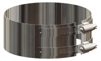 OPTIMA T Klemmband DN80/125 IronPoly Edelstahl blank