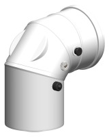 OPTIMA T Kontroll-Bogen PolyClassic Uni mit seitl. Messoeffn., 87 Grad, DN80/125